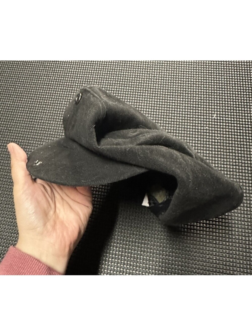 Vintage Black Caddy Cap Gridiron Golf XL Rain Hat Goth Golfcore USA